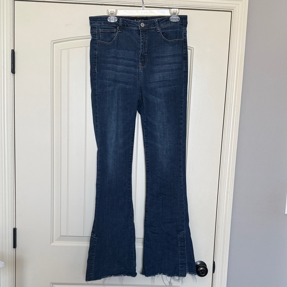 Risen Dark Blue Women's Flare Jeans- Size 9/29